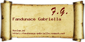 Fandunace Gabriella névjegykártya
