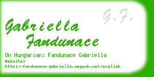 gabriella fandunace business card